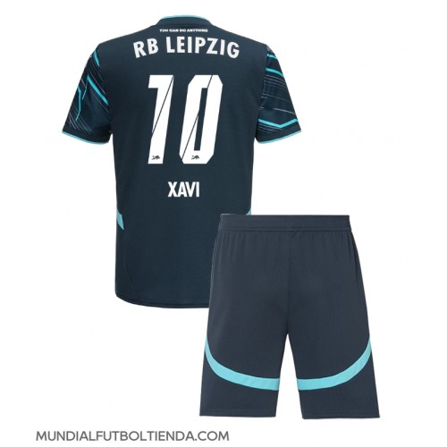 Camiseta RB Leipzig Xavi Simons #10 Tercera Equipación Replica 2024-25 para niños mangas cortas (+ Pantalones cortos)